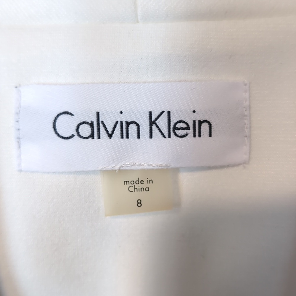 Calvin Klein Women's Open Front Jacket with Black Trim - Picture 2 of 6